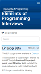 Mobile Screenshot of elementsofprogramminginterviews.com